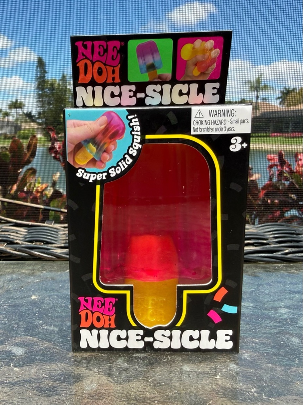 Nee Doh Nice-Sicle Squishy Popsicle Toy - Red and Yellow